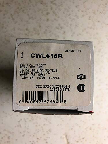 Wiring Devices CWL515R Locking Receptacle, Black