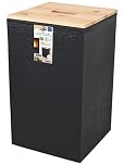 EDA - Baule per pellet Jura Montania STONE 36 L - per 20 kg di pellets - nero 29,5 x 29,5 x 50,6 cm