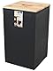 EDA - Jura Montania Stone Granulatbox 36 l – für 20 kg Pellets – Schwarz 29,5 x 29,5 x 50,6 cm