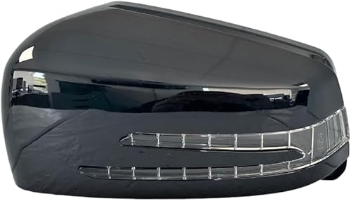 #2028 8th Gear - Cubierta negra para espejo lateral izquierdo del conductor con señal de giro compatible con Mercedes GLA200 GLA250 GLA45 AMG 2013