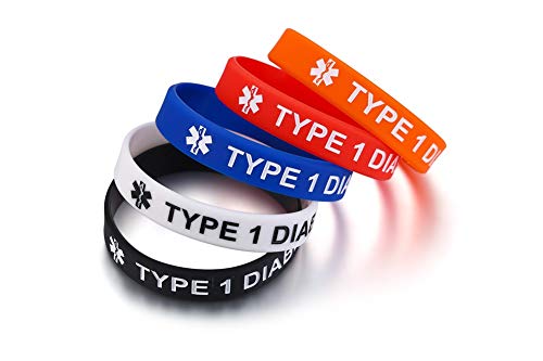 Pulseras de silicona para diabeticos evite riesgos medicos con este pack de 17 cm 3