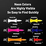 FINGER TEN Castle Golf Tees Plastic Unbreakable Value 100 Count Mixed Size, Golf Practice Tees Stable Durable (Mixed Pack) - Image 2