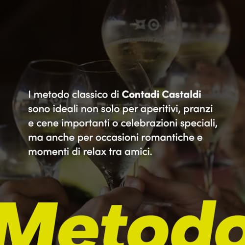Contadi Castaldi Brut - Franciacorta di Lombardia DOCG Astucciato - Chardonnay, Pinot Nero, Pinot Bianco Trauben, Plant Based - 1 Flasche 1500 ml