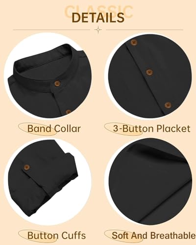 Image of Zombom Cotton Polyester Blend Solid Casual Regular Fit Mandarin /Chinese Collor Short Kurta for Men