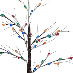 Northlightledlightedfrostedchristmastwigtree4brownmulticolorlights  Urban Country Home Decor Northlight led lighted frosted christmas twig tree 4 brown multi color lights  urban country home decor