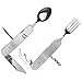 May - Couteau Suisse Couvert - Couteau de Camping - Outil Multifonction - Couteau de Poche avec Fourchette et Cuiller - Couverts d'Extérieur Pliables - Couteau Pliant