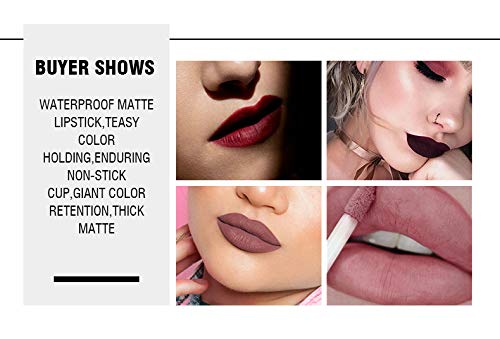 Petansy 24 Colors Liquid Matte Lipstick Set Waterproof Long Lasting Lip Gloss Set Beauty Cosmetics Makeup Kit With Gift Box #TOP4