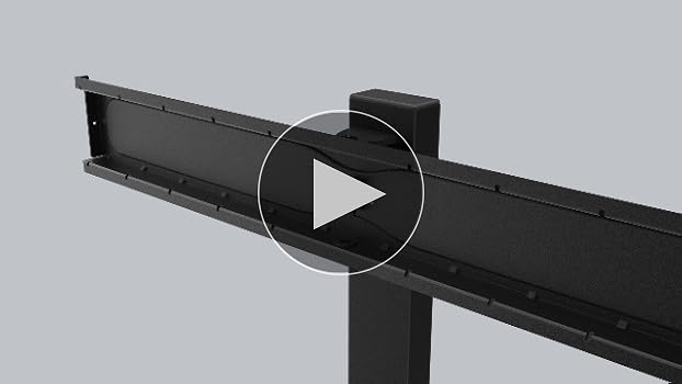 FITUEYES tv-vloerstandaard wit met 3 planken voor 32-60 inch tv