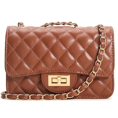 Supaico Small Quilted Crossbody Purse for Women Trendy Ladies Shoulder