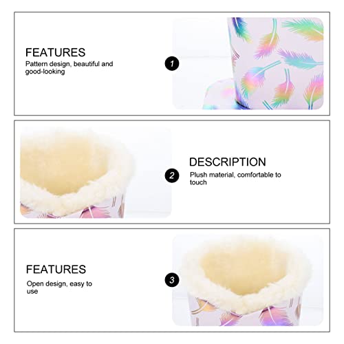 HOMSFOU Brillenhalter mit Plüschfutter, Brillenständer aus PU-Leder mit magnetischer Basis, Bürobrille, Schutzhülle, Sonnenbrille, weich, Getränkehalter für