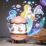 IMNISHNAY Rotating Cabin Projector Lamp Star Projector Night Light for Kids Baby Sound Machine Night Light for Room Decor Kids Night Lights for Bedroom (Bunny Projector)