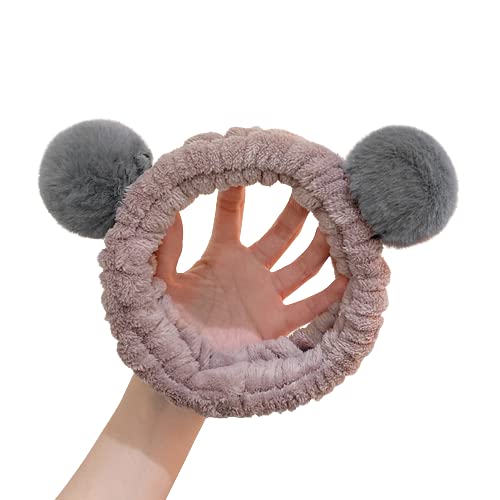 MOMISY Elastic Womens Lovely Hair Band Wash Face Spa Headband-Washable Facial Band Makeup Wrap Headbands Fits All Head Sizes (Panda Brown Grey) (B0BR93496D) Amazon Price History, Amazon Price Tracker