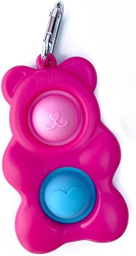Top Trenz - OMG Pop Fidgety - Mega Llavero de juguete sensorial para apretar (osito gominola rosa)
