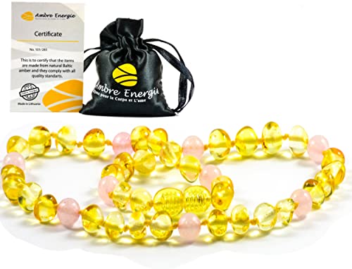 Collier Ambre 33cm - 100% Plus Haute Qualité Certifié l'Ambre la Baltique Authentique Collier Perles de plus gros! / Garantie de Remboursement!! (NON POLI)