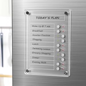 NiHome Acryl Magnetischer Wochenplaner Kühlschrank