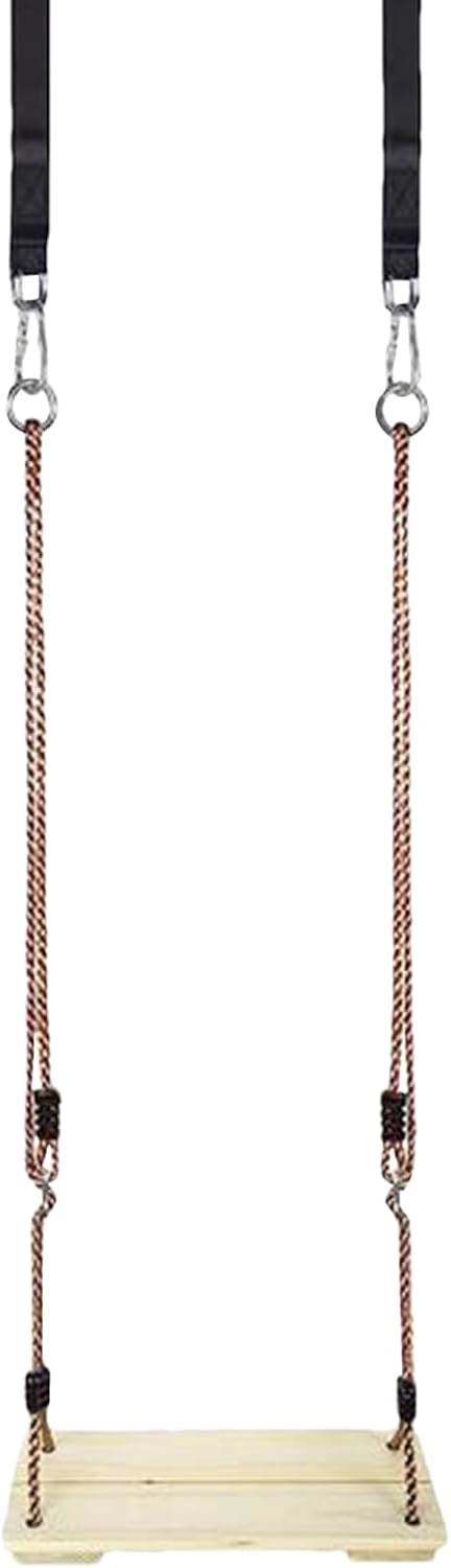 Wooden Swing | Swing Sets for Backyard for Boys - Sensory Game Seat Chairs Equipment for Children Patio Porch Playground Nursery Garden