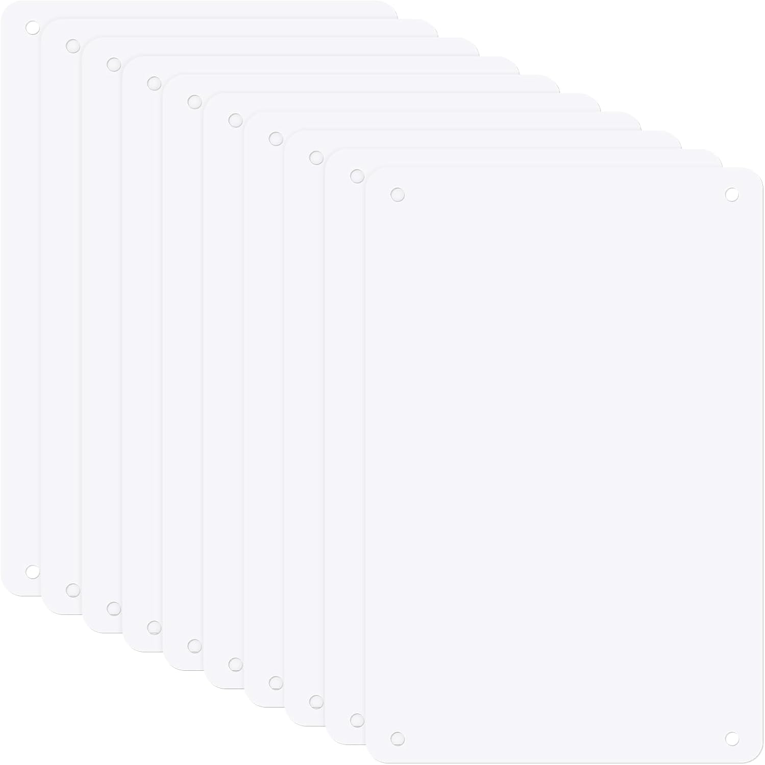 10-Pack White Blank Metal Signs 12x18 Inch Sublimation Aluminum Plates Blank Signs Sublimation Photo Blank Custom Sign for Crafts/Yard/Garden/Outdoors/Indoor Thick 0.03 Inch