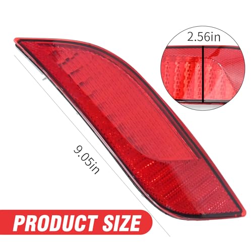 Image of Saihisday Bumper Reflector light Rear Drive Left Side Replacement for Compass Jeep 2017-2021 Rear Bumper Reflector Red Lights Left Side Replace for 55112679AA,CH1184106