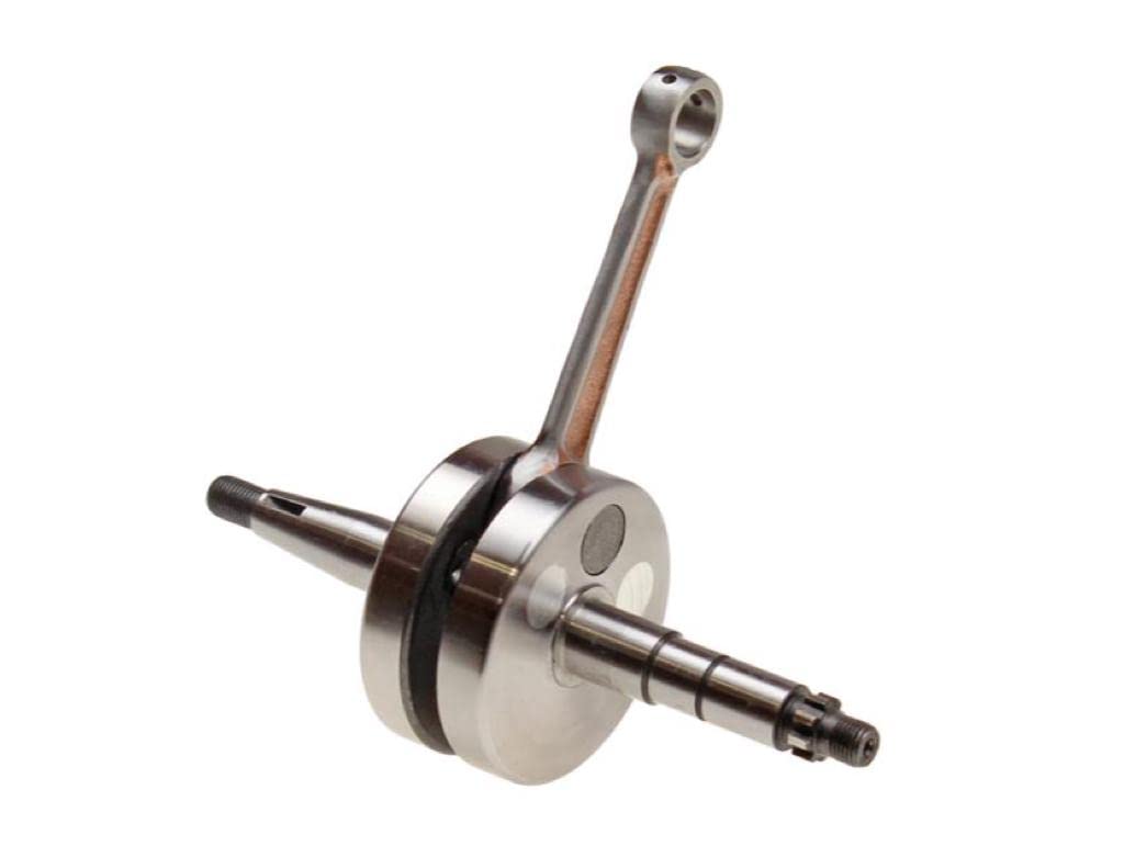 Vollwangen Tuning Kurbelwelle passend für Puch Monza, Condor DS, MV50 3V 4V 3 & 4 Gang Motoren | Kolbenbolzendurchmesser 12mm | Hochwertige Kurbelwelle für mehr Leistung