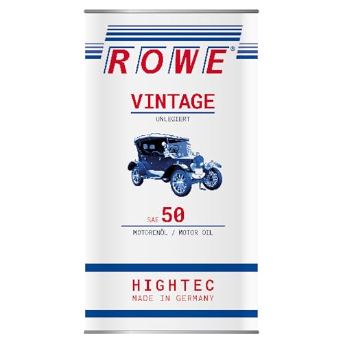 ROWE HIGHTEC VINTAGE SAE 50 UNLEGIERT - Pkw-5 Liter - Motorenöl mineralisch für Oldtimer mit Otto- oder Dieselmotor - Art. Nr. 20039
