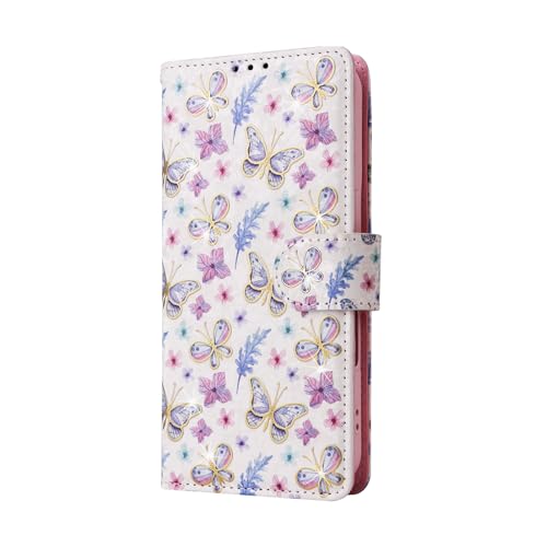 Housse iPhone 16 Plus portefeuille à fleurs idéale pour vos sorties et voyages