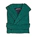 Produktbild Tommy Hilfiger Bademantel mit Kapuze für Herren und Damen, Unisex Degree TG S M L XL XXL, 100% reine Baumwolle, Evergreen 839, M