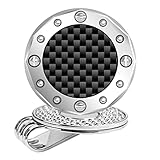 E TRUEE Golf Ball Marker with Carbon Fiber Ball Marker, Golf Accessories, Golf Gifts, Golf Marker for Men Women