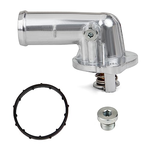 MITZONE Upgrade Aluminum Thermostat Housing Assembly Compatible with Dodge Durango Grand Cherokee 2011-2015 Wrangler JK 2012-2018 Replace 902-852 5184651AG 5184651AH by MITZONE - Used condition - US$19.86