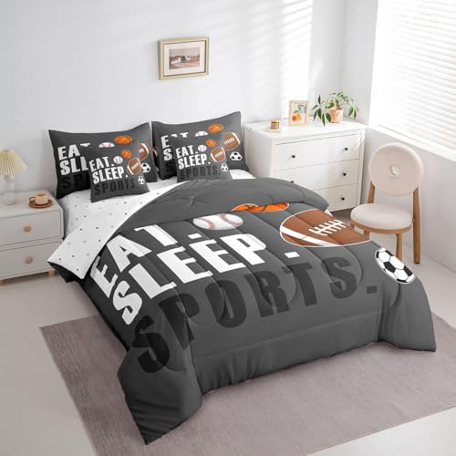 Image of Feelyou Sports Comforter Set King Size Kids Boys Girls