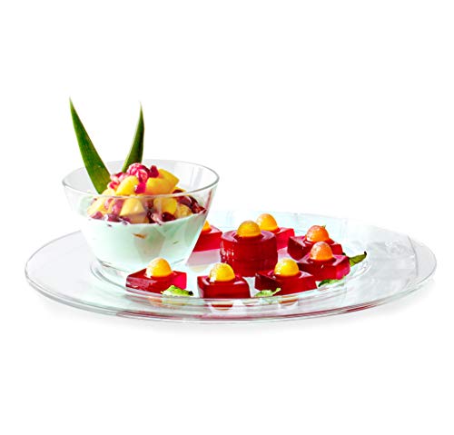Set de 6 platos Barski de vidrio 12.5" diámetro miniatura 3