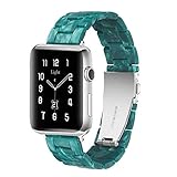 Light Apple Watch Band-Fashion Resin Apple Watch Series 10 Series 9 Series 8 band,iWacth Bands,Apple Watch Bands for Women,Compatible with Apple Watch Series 10 9 8 7 SE 6 5 Ultra 2 1-Matte Green,38mm/40mm/41mm/42mm(Series 10)