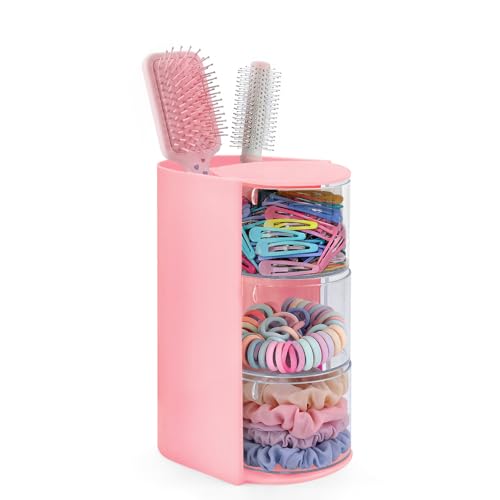 neotidy Hair Accessories Organizer with Hair Brush Holder, Rotating...