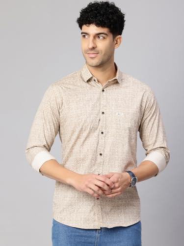 Image of Majestic Man Stylish Geomatric Print Casual Shirt - Pure Cotton| Full Sleeve | Trendy & Comfortable