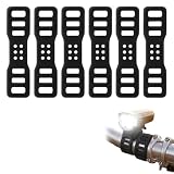 6 Stück Fahrrad Silikonband, sigma blaze, silikonband, für Fahrradlicht Set Fahrrad Rücklicht Rücklicht Fahrrad Fahrrad Lichter Led Fahrrad Stretch Gummiringe Taschenlampe Gummiband Halterung