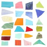 NUOBESTY Fusible Glasstücke für Mikrowellenofen mit Glatten Gratfreien Kanten und Transparentem Farbverlauf für Selbstgemacht Bastelprojekte und Glasarbeiten Zufällige Zufällige Farbe