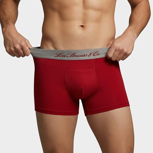 Image of Levi's Cotton Elite Trunk | Premium Men's Trunk Underwear | 4-Way Stretch | Outer Elastic Waistband | H-Pocket | Style 072 | Pack of 1