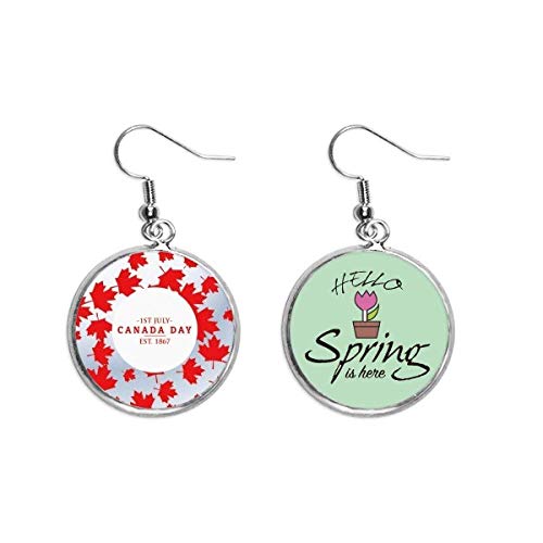 Pendientes de hoja de arce de alta joyería est 1867 con colgante decorativo de primavera