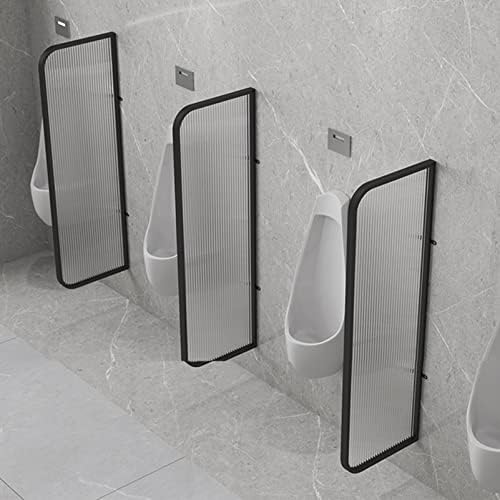 Transparent Glass Waterproof Urinal Divider Panel Public Space Partition Durable Protection for Privacy Stylish Bathroom Separation Solution