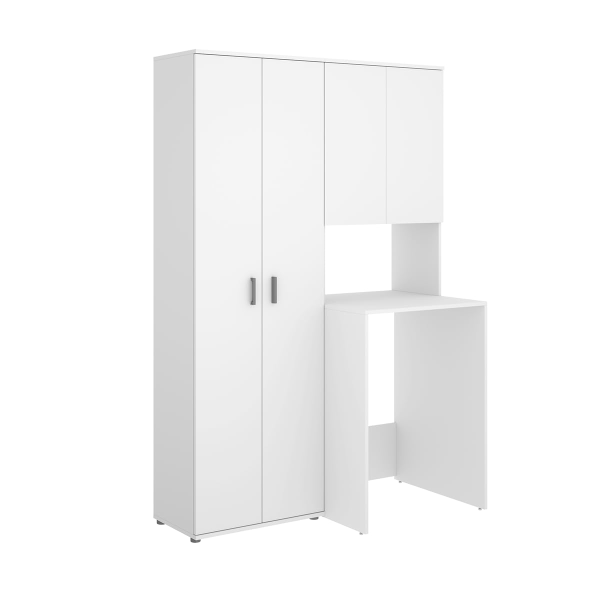 DEKIT - Conjunto DE Armario con 2 Puertas Y Mueble para Lavadora con ALTILLO 190x124,3x62cm