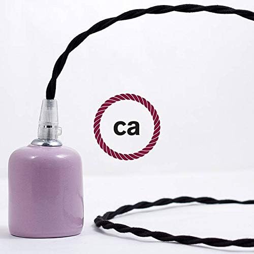 creative cables Black Cotton Covered Twisted Electric Cable 2x18 AWG - TC04-164ft, 2 x 18 AWG