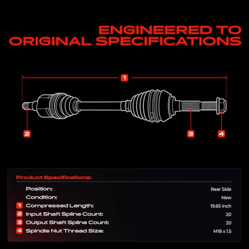 A-Premium Set of 2 Rear CV Axle Shaft Assembly by A-Premium - Used condition - Image 3