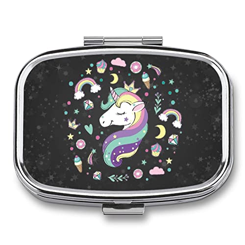 Scomparti Portapillole Sostitutive Simpatico Gelato All'Unicorno Centro Medico Portapillole Portatile Portapillole Medico Planner-2 Griglia