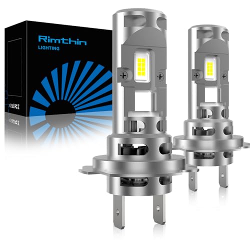 rimthin ampoules de phares LED H7, blanc froid 6000K, installation facile, IP67, lot de 2