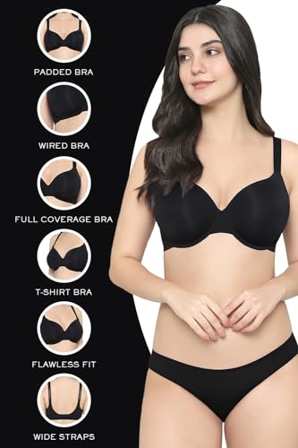 Image of Wacoal Women's Everyday Elegance|Padded|Wired|Full Cup|Everyday Wear|Smooth Finish|T-Shirt Bra
