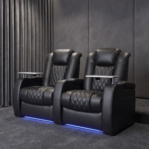 Image of Weilianda Home Theater Seating, Top Grain Leather Movie Theater Chair