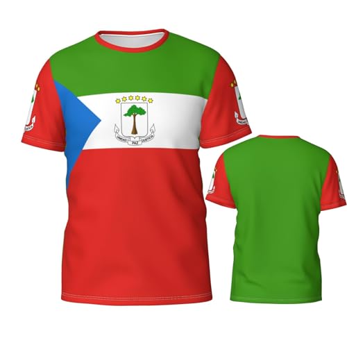 T-shirt Guinée Équatoriale manches courtes col rond vêtement sport gym randonneur