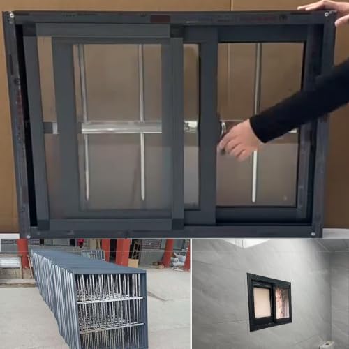Ventana para cuarto de servicio y cobertizo con marco de aluminio 7