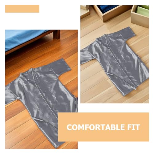 Salon Barber Capes para Clientes, 2 piezas, Bata Gris Plata con cierres a presión, Delantales transpirables para corte y tinte de cabello en salones profesionales miniatura 3