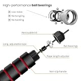 ALPHA PULL® Skakanka regulowana – Speed Rope Fitness Gym - antypoślizgowe uchwyty z pianki – dla dorosłych i dzieci (Czerwony/Czarny)