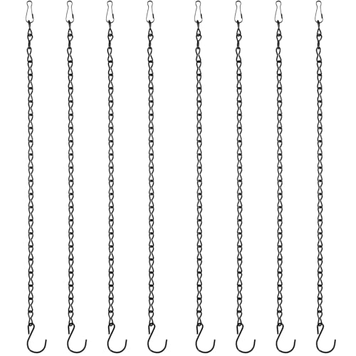8 Pièces Chaine de Panier Suspension 50 cm Chaîne Suspendue de Pot Fleur Chainette Metal avec Crochets Suspension Plante Exterieur pour Jardinières lanternes Billboard Ornements